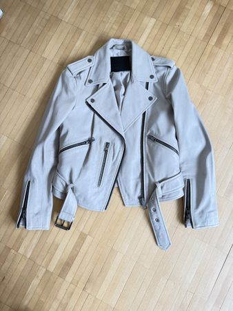 All Saints Lederjacke, hellbeige/stein, Gr. 36, Top Zustand!