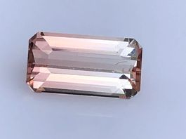 TURMALIN  Bi-color  salmon octagon   1.77cts