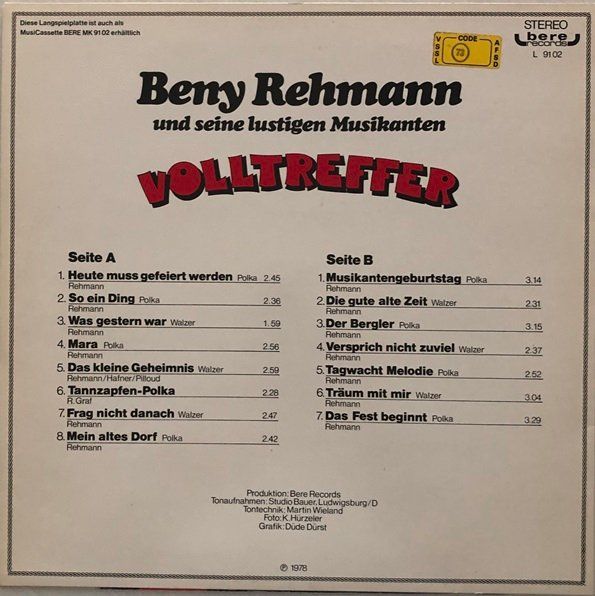 Vinyles: 4x LP’s Beny Rehmann – D'occasion à Grüningen par azulmarron 4