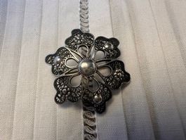 Tracht, Trachtenbrosche, Silber gestempelt