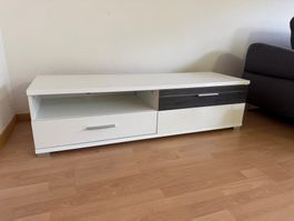 Sideboard, Fernsehmöbel, weiss, grau
