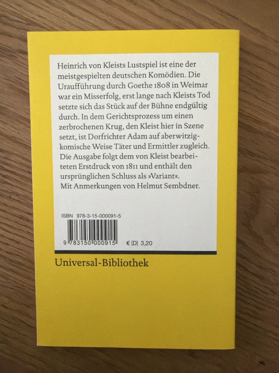 Livres: Der zerbrochene Krug – Neuf (Voir description) à Zug par sab_sm5q 1