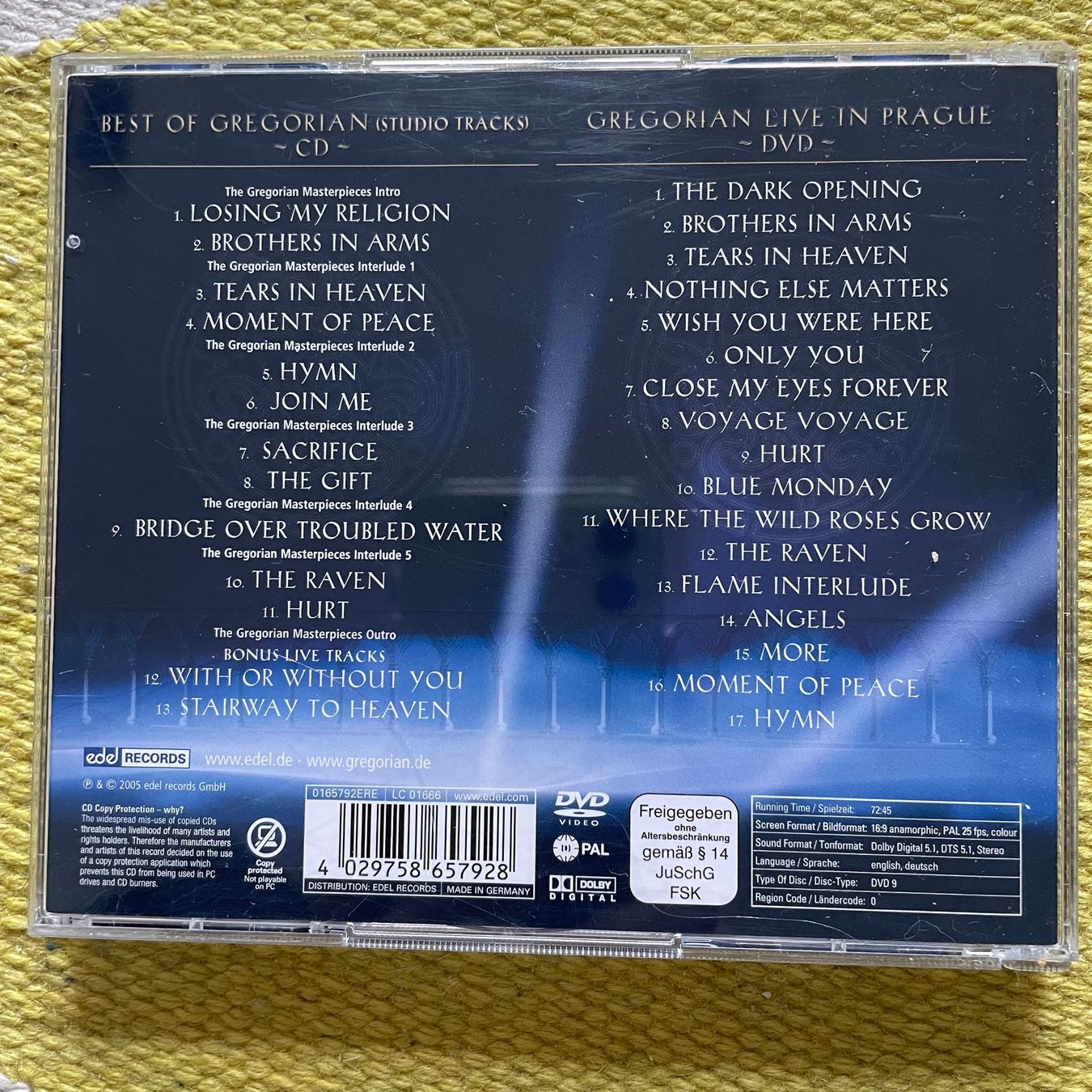 CD: GREGORIAN-CD+DVD THE MASTERPIECES DECADE 1 – Usato da Rorschacherberg venduto da CD-Roli 1