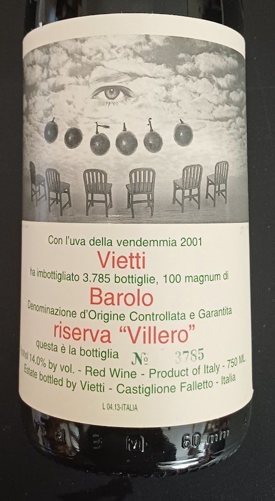 Vino: BAROLO VIETTE   RISERVA VILLERO – Usato da VISP venduto da LARGO1991 1