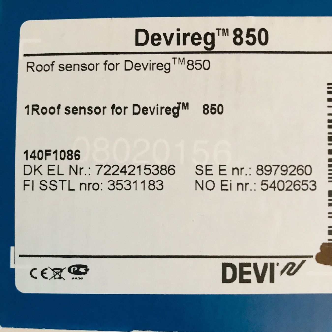 Elektronikbauteile: DEVI 140F1086 Feuchtefühler DEVIreg 850 Dachrinne 15 m – Neu (gemäss Beschreibung) aus luzern von ARNI. 1