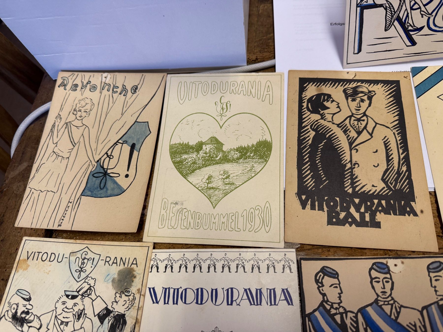 Cartoline postali: Konvolut 40 Postkarten Studentika Burschenschaft Zunft – Usato da Bern venduto da Jwpm66 1