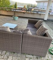 Rattan Ecklounge 3-teilig für Garten oder Balkon