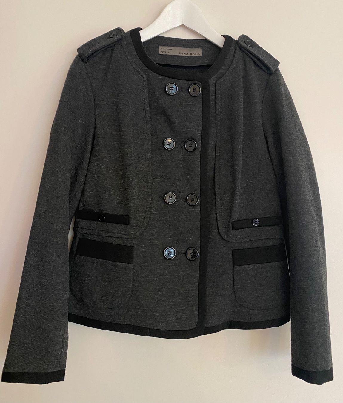 Zara Jacken: Blazer von ZARA, grau/schwarz, Gr. L – Gebraucht aus Zürich von Maria2021