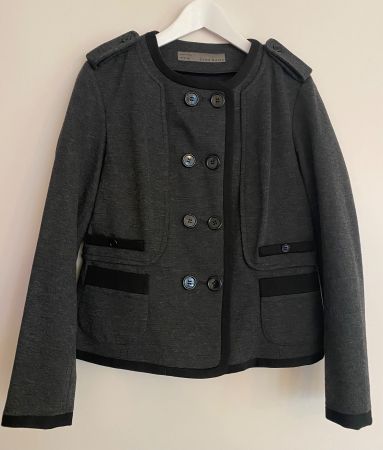 Blazer von ZARA, grau/schwarz, Gr. L