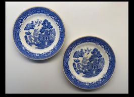 2 alte Dunn Bennett & Co Ltd Teller "Blue Willow"