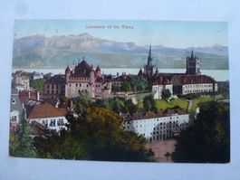 Ansichtskarte Lausanne et les Alpes 1908