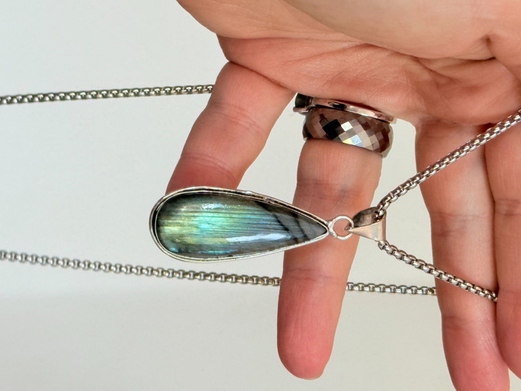 Catenine: Collier Labradorite - Été étincelant! – Nuovo e nell'imballaggio originale da Genève venduto da AWWA 1