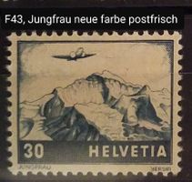 MA247) F43, Flugpostmarke Jungfrau postfrisch Kt. 10.-