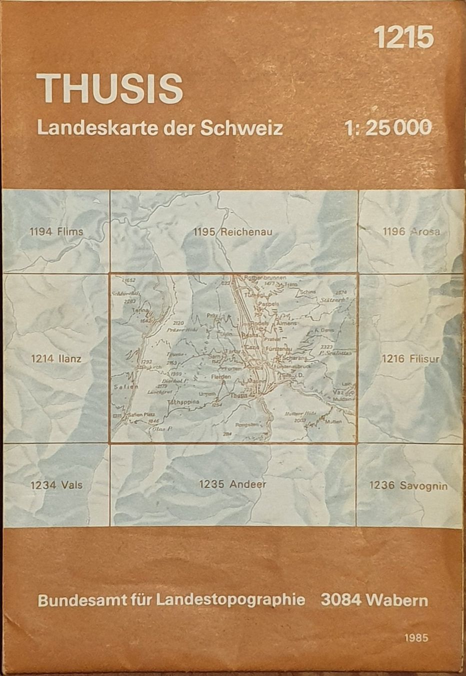 Landkarten & Atlanten: Landeskarte der Schweiz: THUSIS – Gebraucht aus Zürich von Vesco01