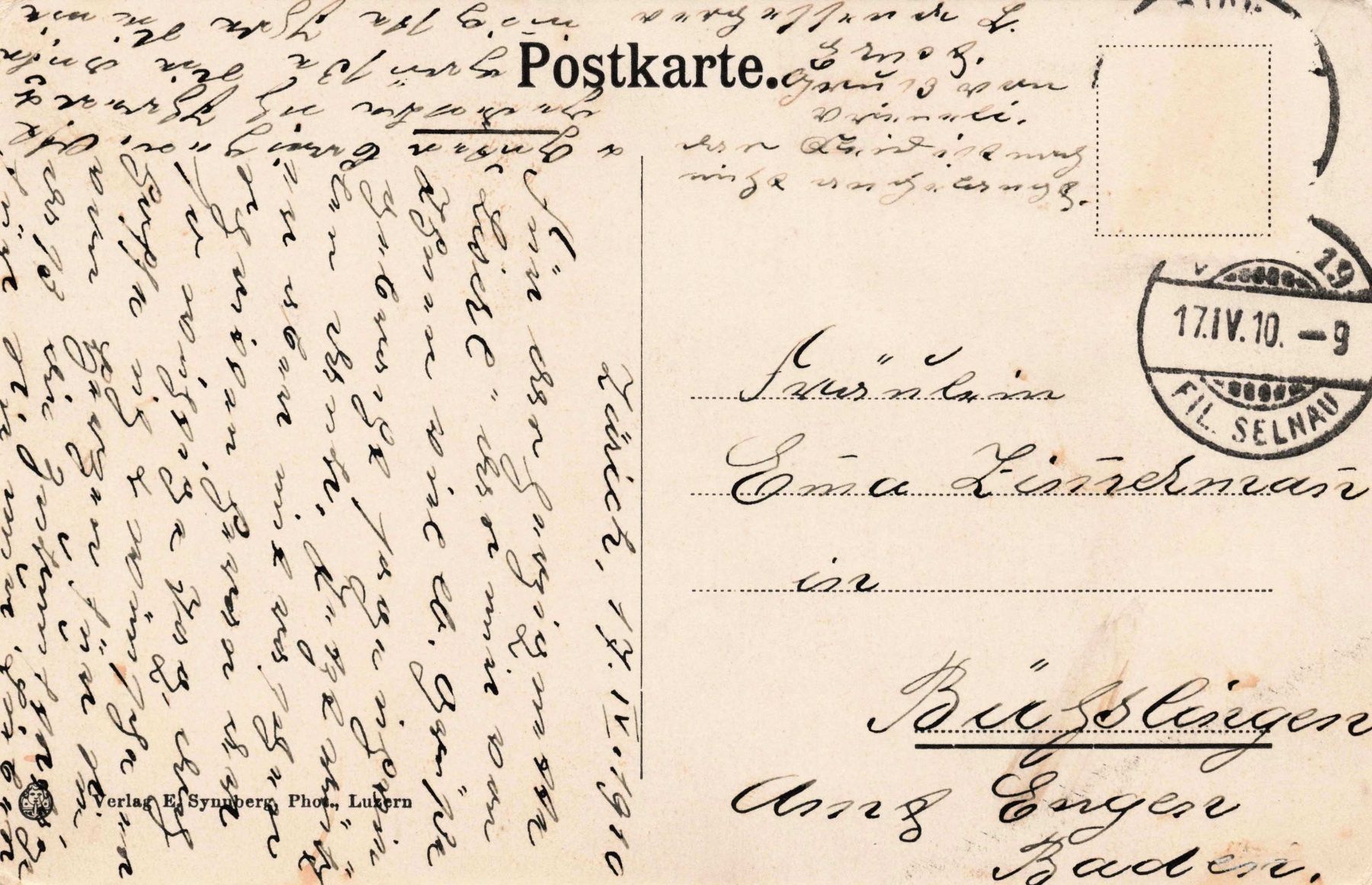 Cartoline postali: Eigenthal Kurhaus – Usato da Biasca venduto da Blenio71 1