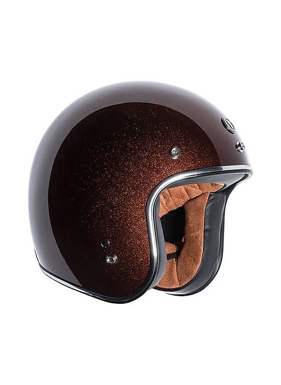 Casques & visières: TORC T-50 Jethelm Mega Flake Rootbeer NEU – D'occasion à Altnau par stormridermc 2