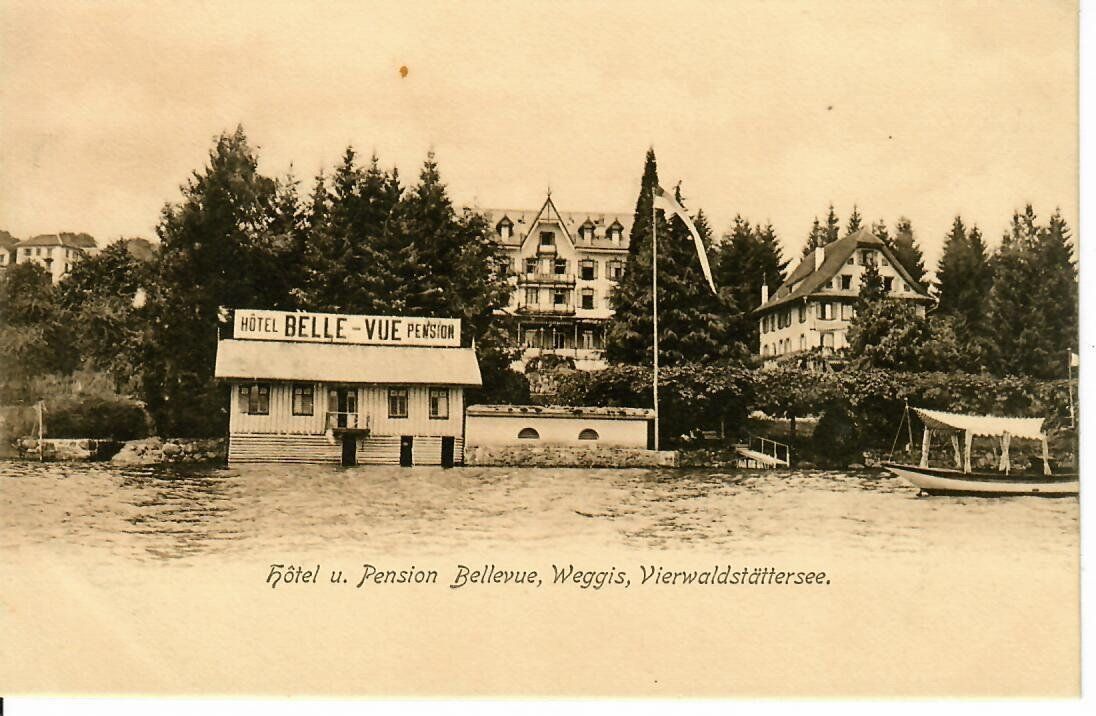Cartoline postali: Hotel und Pension Bellevue Weggis – Usato da Hochdorf venduto da Ziegel-16