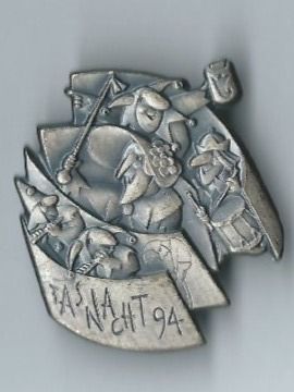 Basler Placchette & Badge: Fasnachtsplakette Basel, "Blaggedde" 1994 (Silber) – Usato da Zürich venduto da t24_de