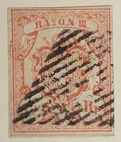 3623) 18, Rayon kleine Wertziffer überrandig Attes Kt. 1000