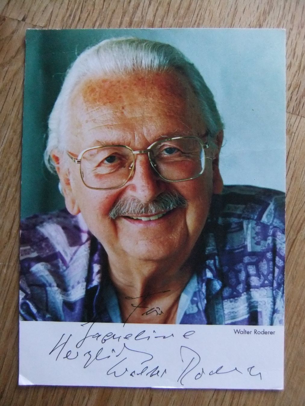 Autografi: Autogrammkarte von Walter Roderer – Usato da St. Niklaus VS venduto da wunschlos54