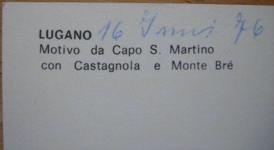 Cartoline postali: Ansichtskarte ungelaufen - Lugano mit Monte Bré – Usato da Dübendorf venduto da rumpumpel 3