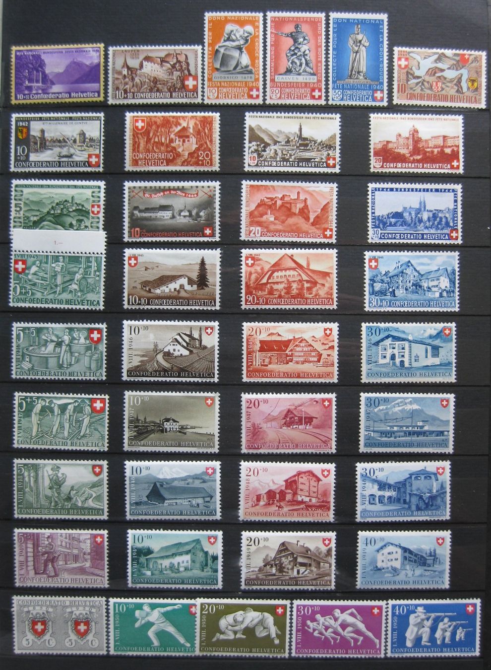 Alle Briefmarken: PP 1938 - 1959 postfrisch ** – Neu (gemäss Beschreibung) aus Frauenfeld von Interessent1