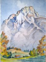 Aquarell Ferdinand Meyer-Streiff Schilt Glarus 1985