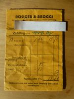 Alte Lohntüte der Firma Bösiger & Broggi in H.buchsee/ Lange