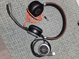 Jabra Headset mit Kabel und Steuerung schwarz gebraucht