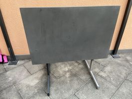 Gartentisch, Anthrazit,  Metall, klappbar