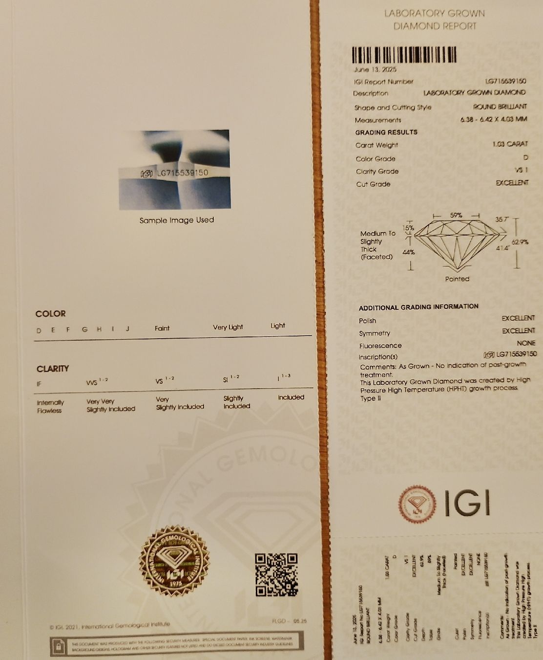 Pietre preziose: 1.03ct Diamond VS1 D 3EX (lab) éco-diamond – Nuovo e nell'imballaggio originale da Genève venduto da Monkey_Soldier 3