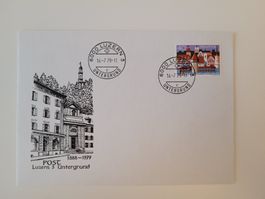 Bruefmarke auf Couvert 1979