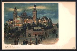 Lithographie Zürich, Blick zur Tonhalle