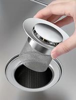 Edelstahl-Spülenfilter mit Messingfeder - Verstopfung NEU