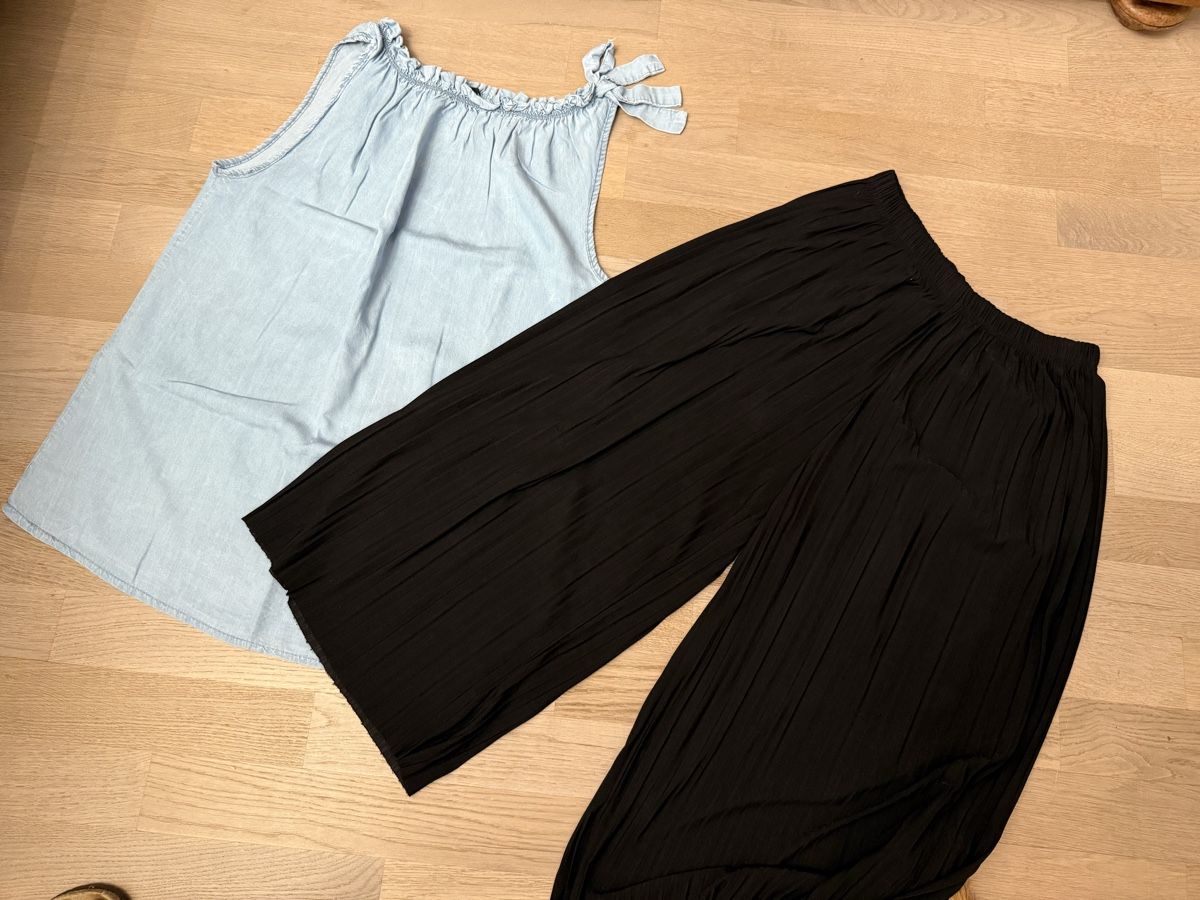 Lots de vêtements: Plisseehose und Top-Bluse Gr. M/L – D'occasion à Rubigen par Elmacino