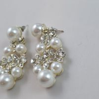 Elegante Ohrstecker Perlen Strass        650