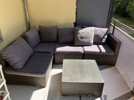Rattan-Lounge 5-teilig