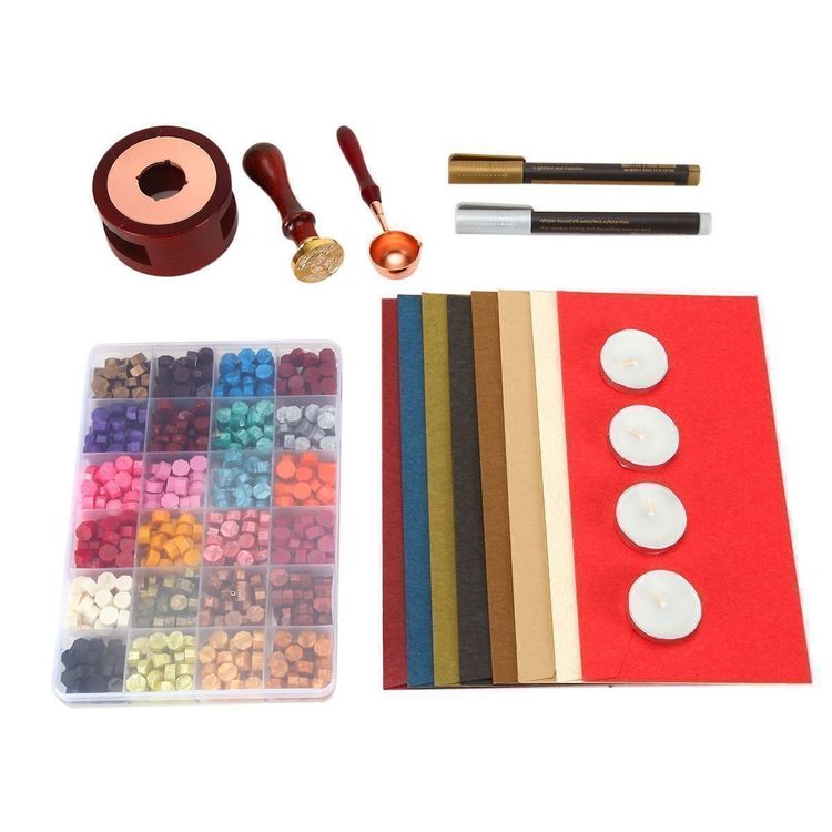 Siegel Wachs Set 200 Stück - Retro Wachssiegel Mit Stempel Für Briefe & Einladungen