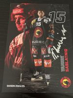 Signierte Sammelkarte Yanick Sablatnig SCB Saison 2024/25
