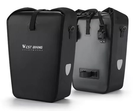 1x Fahrradtasche doppelseitig 25L wasserdicht Gepäckträger