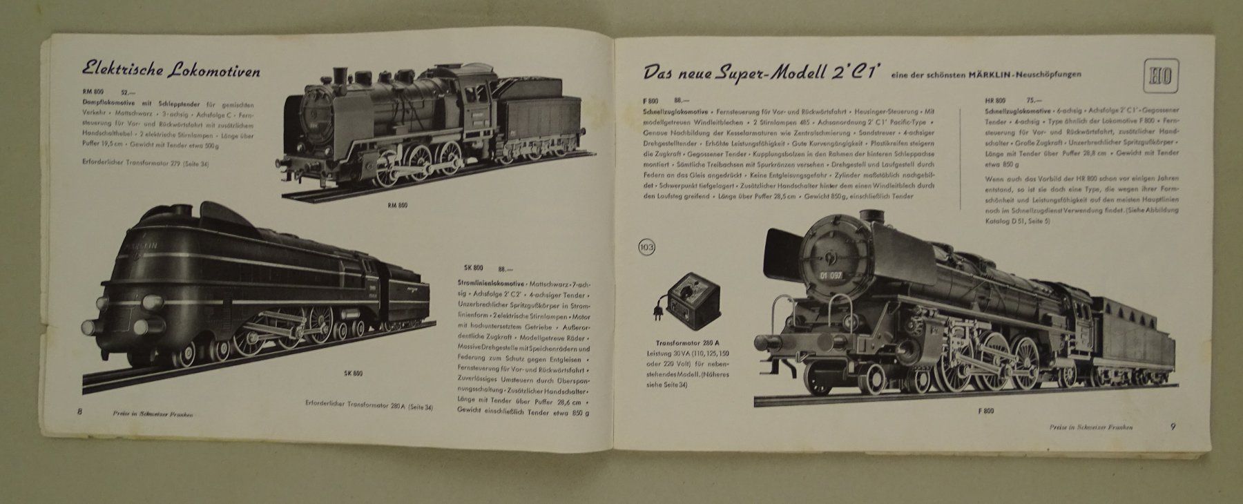 Märklin Modellini di ferrovie: MÄRKLIN KATALOG 1952 – Usato da Grüningen venduto da Kartensammler 5