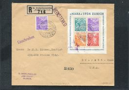 1934 NABA Block auf portogerechtem Brief