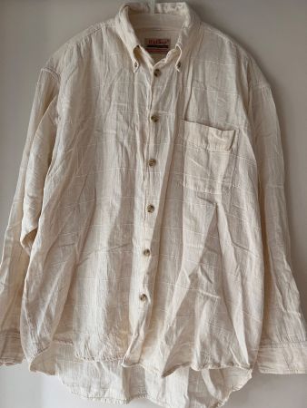 Vintage Highway Leinenmix Hemd in Creme / Off-White – Gr. L