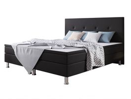 Boxspringbett 180x200 Schwarz Hotelbett Doppelbett Bett