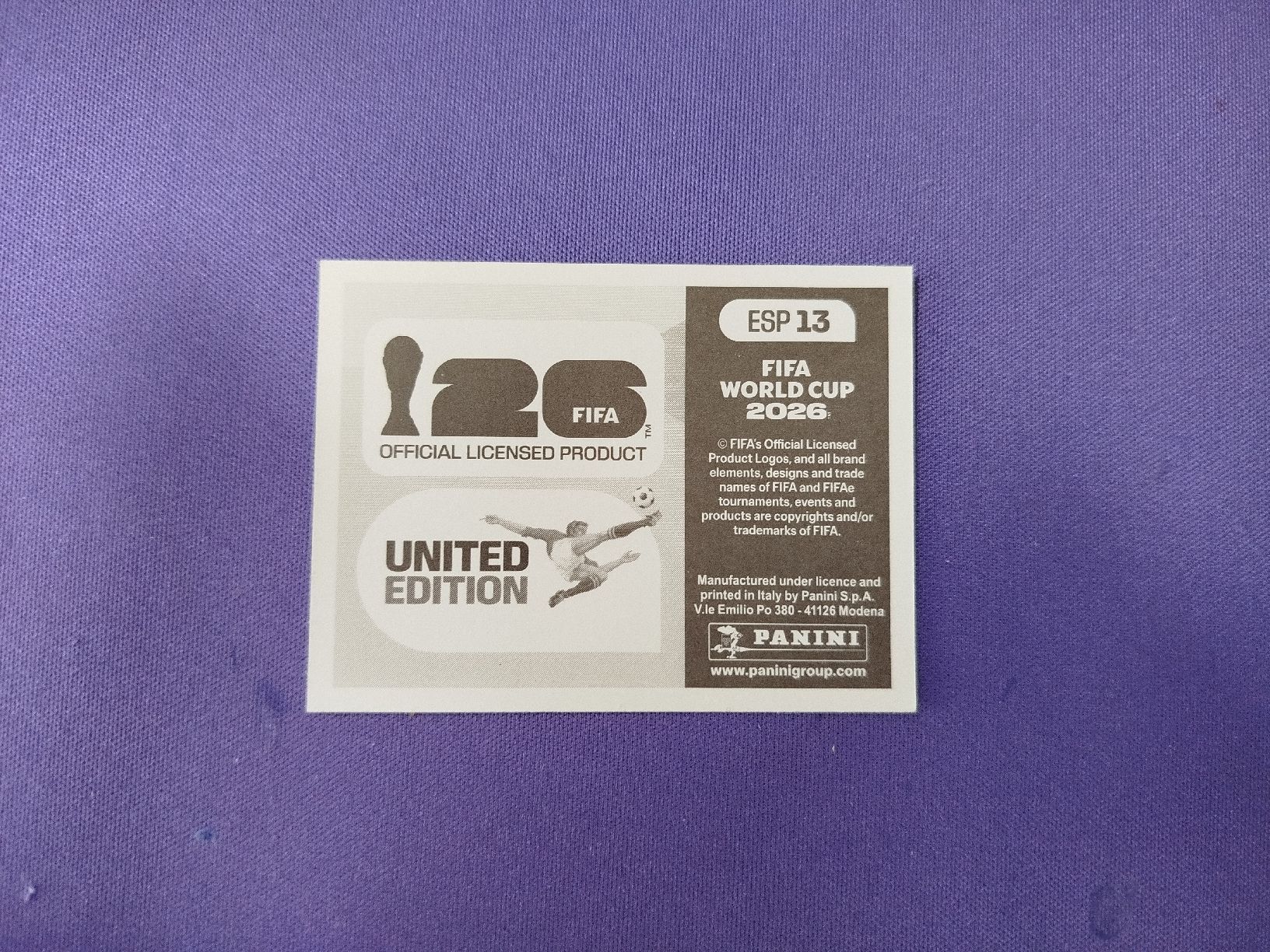 Panini Carte collezionabili: Panini 2026, Spain, ESP 13 – Nuovo e nell'imballaggio originale da Saas-Almagell venduto da Htwseller 1