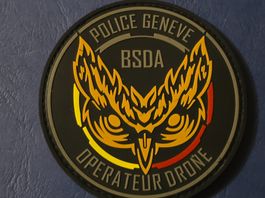 Polizei Abzeichen Badge Police Genève Opérateur Drohne Klett