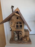 Deko/Vogel-Haus aus Holz mit Zubehör handgefertigt 