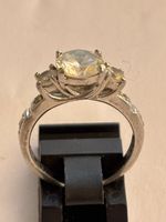 Ring Silber 925 Zirkonia Drei Steine gebraucht