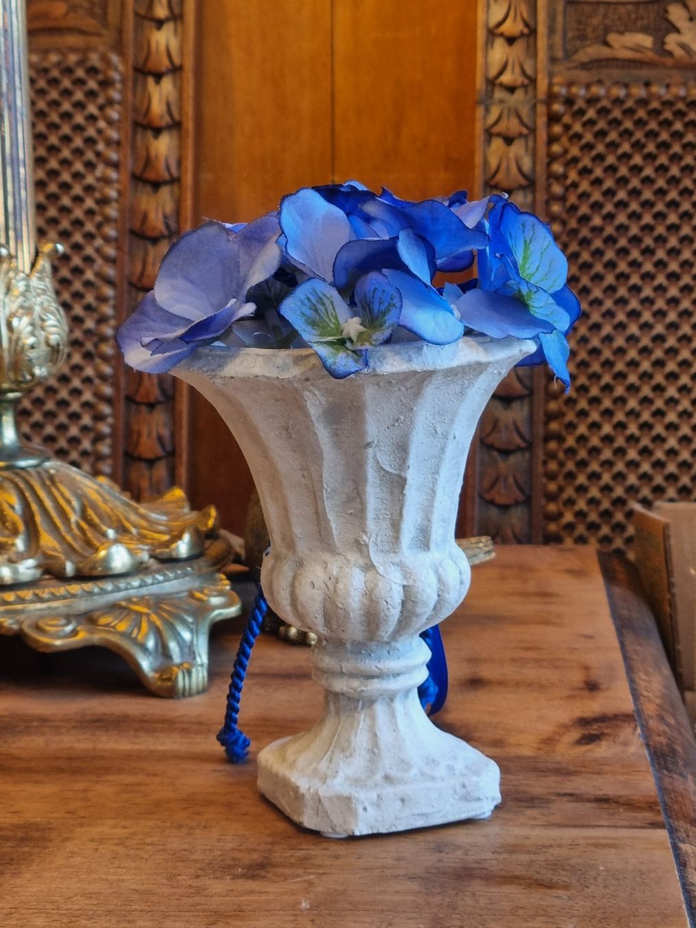 Blumentöpfe: Mini Urne Cachepot Antik Stil blaue Blumen – Gebraucht aus Scharnachtal von devin03 5