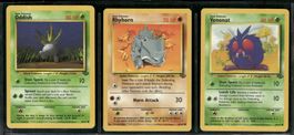 Vintage Pokémon Karte Jungle EN 1999 Lot of 3